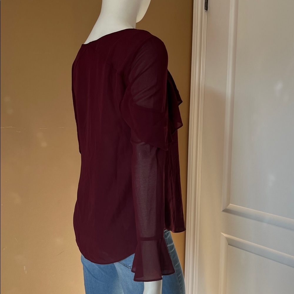 Le Chateau Deep Red Blouse - Picture 5 of 9